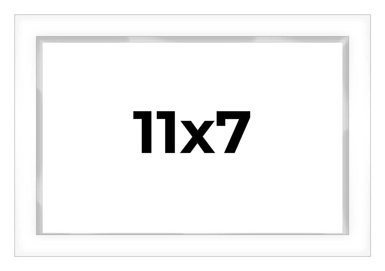 Photo Size Shadow Box 3/4" Depth White Picture Frame - UV Acrylic, Backing, Hanging Hardware